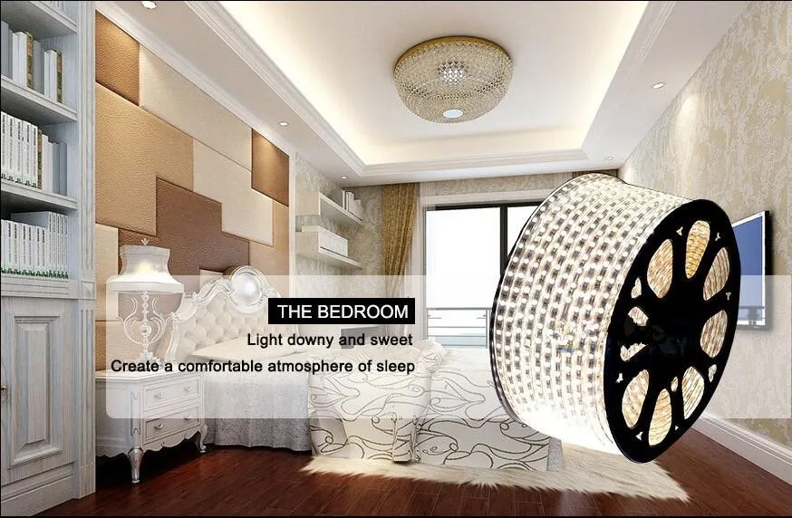 High voltage SMD 5050 RGB 230V 220V 110V flexible led strip light