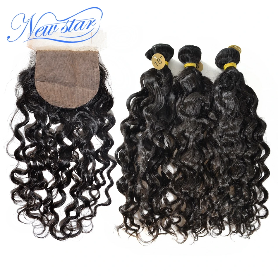 

New Star Hair Natural wave silk base closure with Bundle