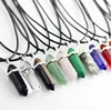 Stone Jewelry Bullet Shape Natural Crystal Point Quartz Pendant For Necklace fashion natural crystal gemstone hexagonal pendant