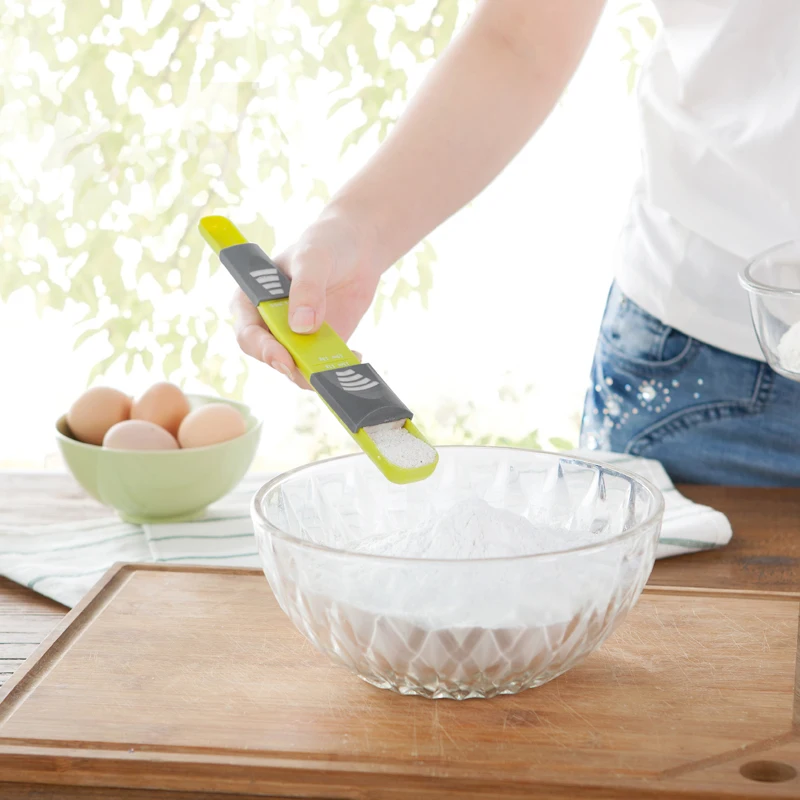 
6 Scales Adjustable Plastic Coffee Measuring Spoon 