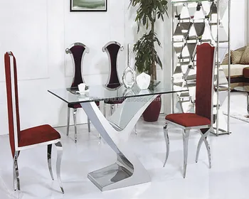 Modern Glass Top Wrought Iron Dinning Table Chair Buy Dinning