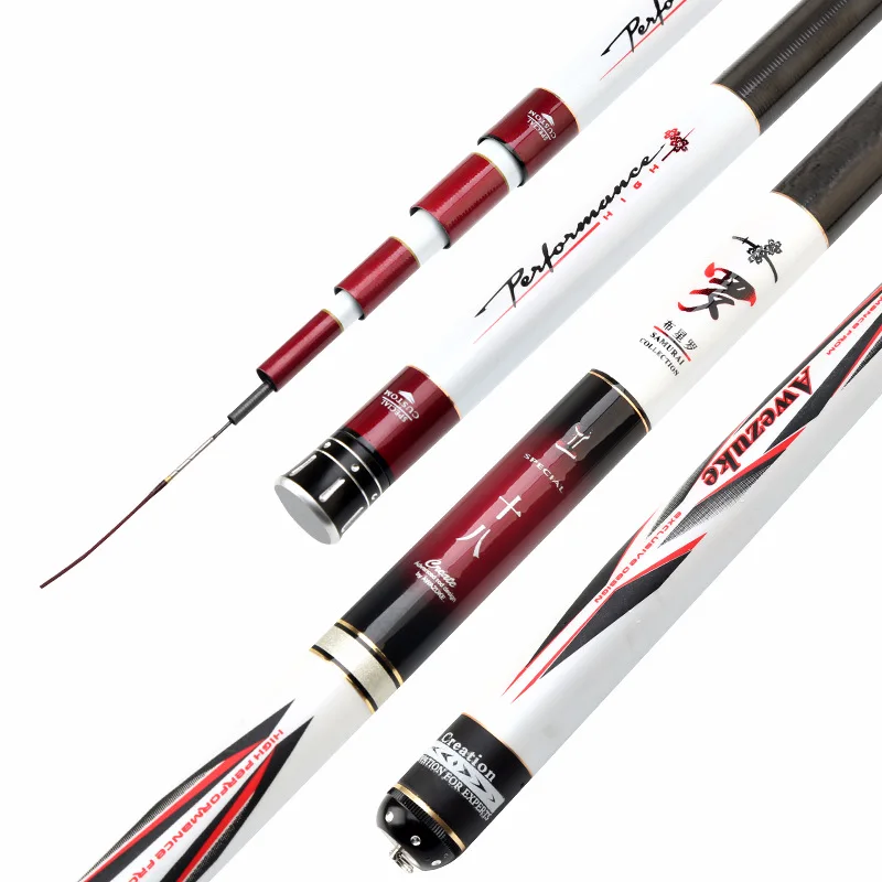 

Fishing rod carbon fiber table fishing rod -7.2 meters wild fishing rod, White