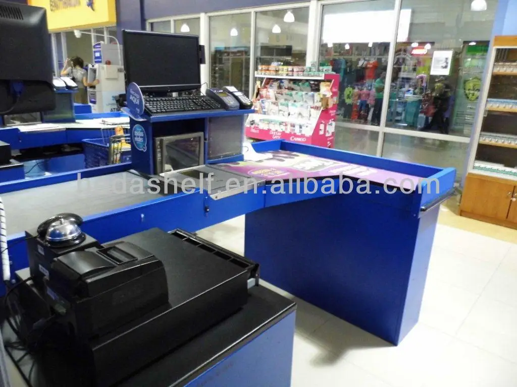 Hot Selling Convenience Store Cash Counter Supermarket Checkout Counters Retail Store Checkout