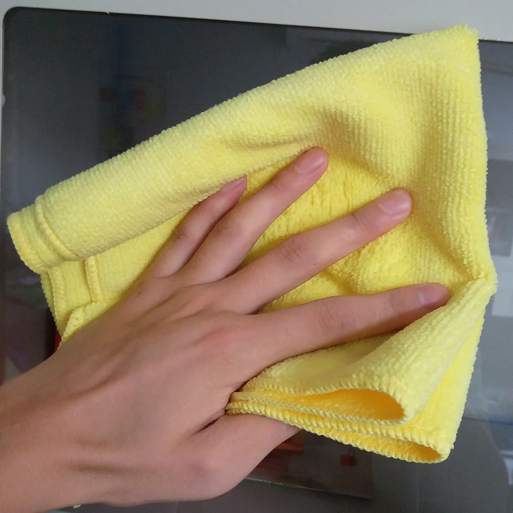 Yellow 3m Microfiber Cleaning Cloth Car Wash Towel 100 Pack 40 *40 Cm