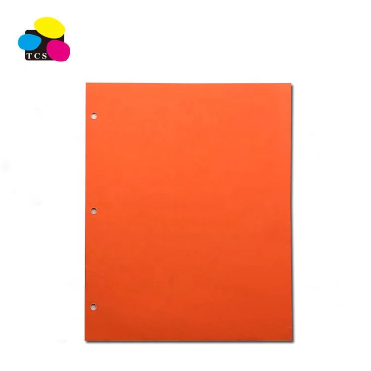 
ECO-Friendly Lehui High Quality Letter A4 Size Orange Two Pockets Paper File Folder 