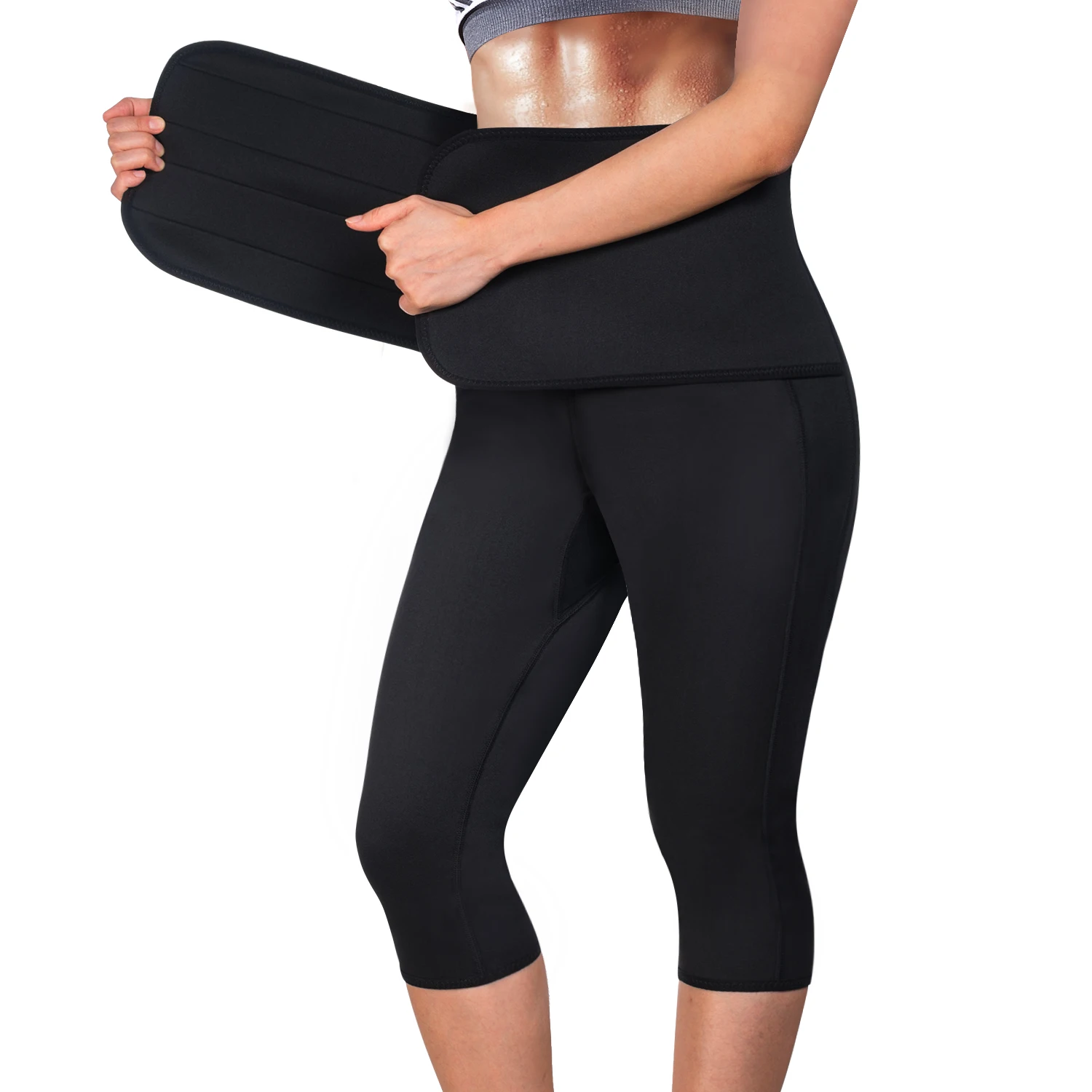 

Workout Leggings High Waist Trainer Women Fitness Sweat Shaper Panty Neoprene Custom Body Shaper Sauna Pants