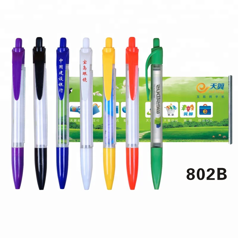 
custom printed advertising retractable pull out banner pens flag ballpoint pen 