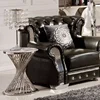 North European Modern Simple style living room Paper sticked Marble Sofa Corner Side Coffee Table with Metal Base