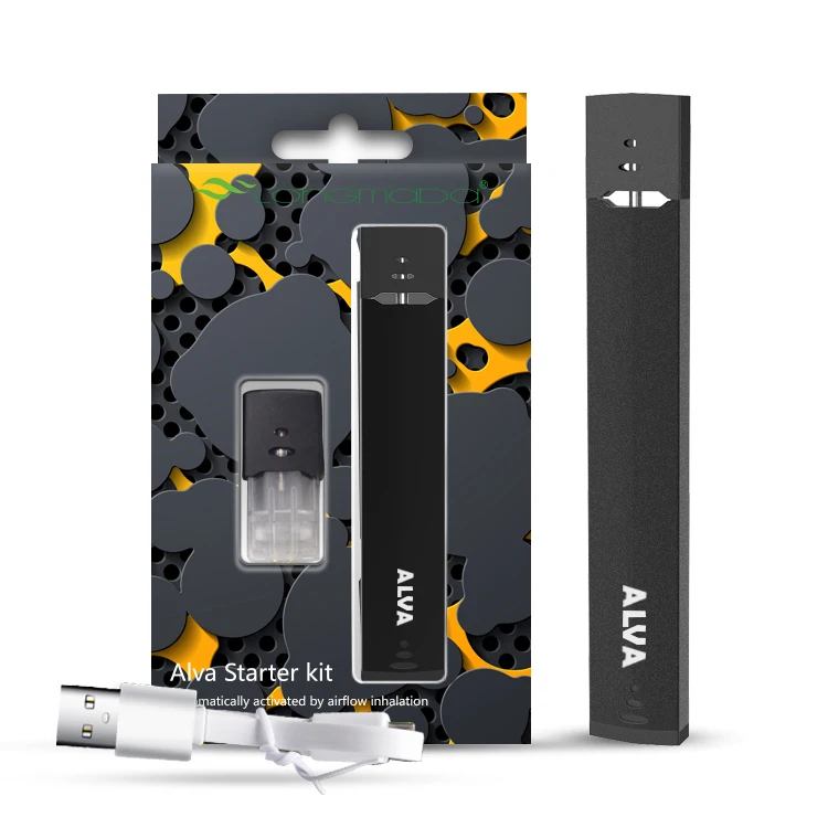 

Hot selling e-cigarette closed system pods empty disposable CBD vape pen, Black / blue/ rose gold