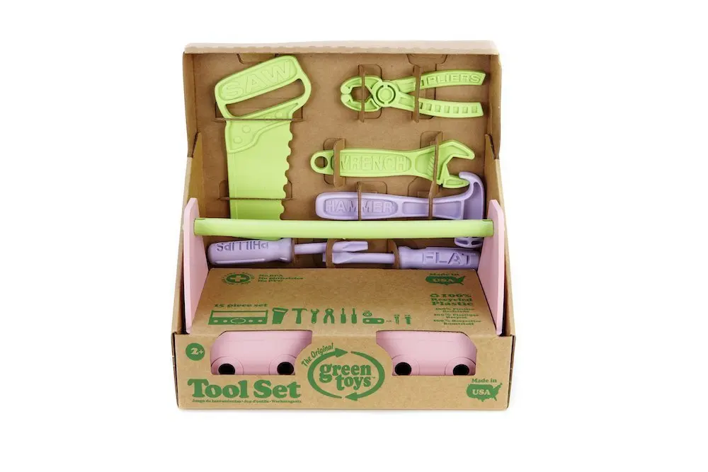 green toys tool set pink