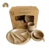 Kids biodegradable rice husk fiber vietnam tableware set