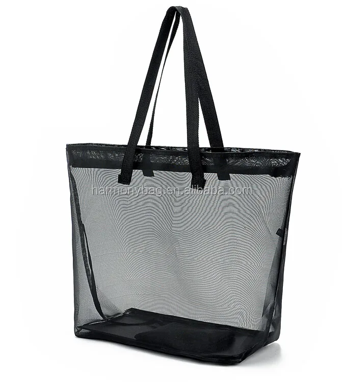 black mesh shopping bag