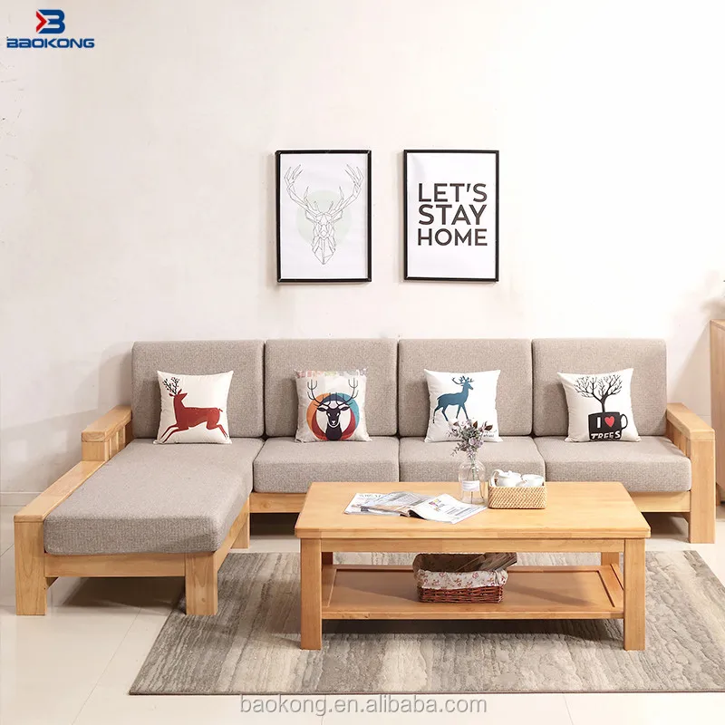 Latest Design Rubber Wood Living Room Furniture Corner Sofa Set View Drawing Room Sofa Set Design Baokong Product Details From Ganzhou Baokong Import Export Co Ltd On Alibaba Com