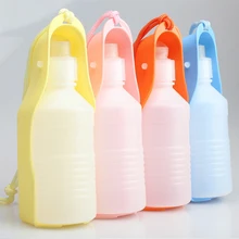 Freeship Portable Dog Cat Pet Feeding Bottle Drinking Water Bottle Outdoor Travelling Bottle for Pet Dog Color Randomly