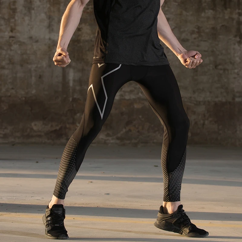 

Men Leggins Polyester Compression Sublimation Printing Pants Gym Wear Leggings, N/a