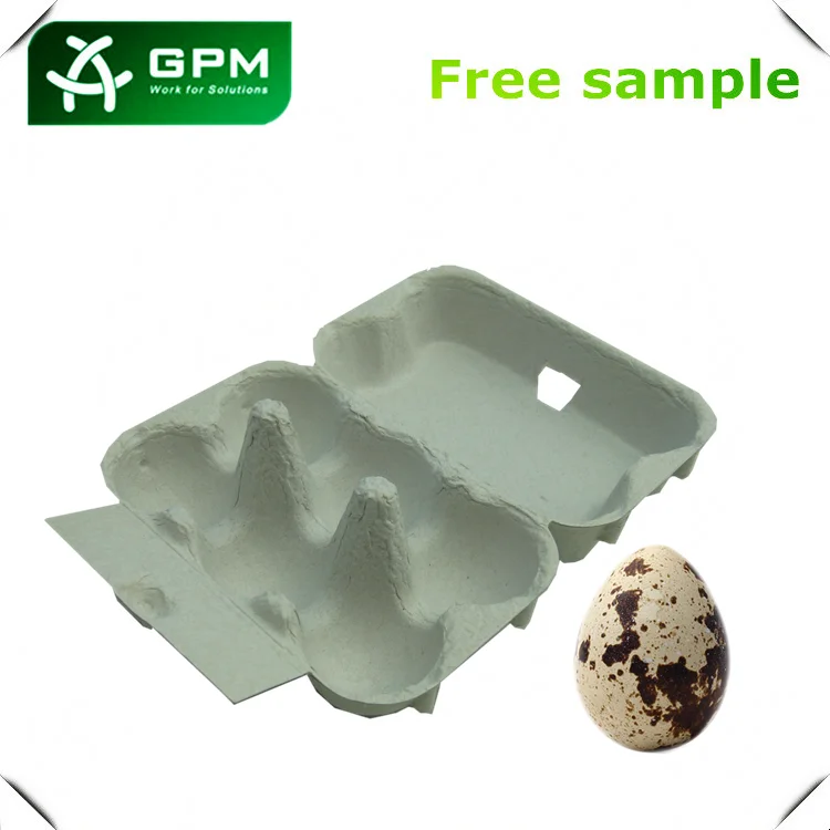 Ecofriendly Custom Paper Quail Egg Trays For 6 Holes Cardboard Paper