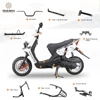 Best selling wholesale cheap customized steel material electric gas scooter motorcycle spare parts for BWSI