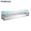 Supermarket salad equipment display showcase refrigerators, commercial countertop salad bar refrigerator sale