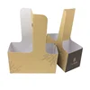 Custom Logo Printed Takeaway Coffee Packaging Box with Handle/Casters/Coffee Cup Holder
