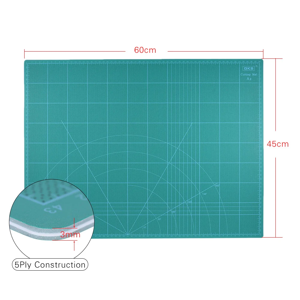 24 Inch X 18 Inch A2 Flexible Cutting Mat Rotary Cutting Safety Mat For
