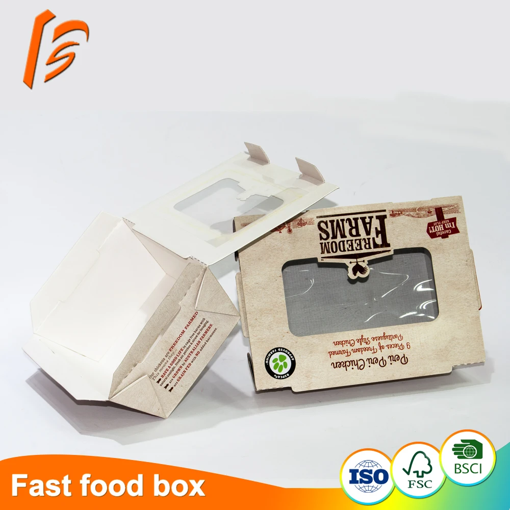 Manufacturer Specialized White Cardboard Take Away Fast Food Paper ...