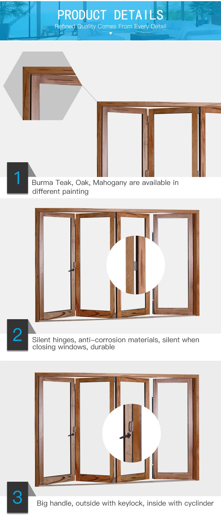 Apartment exterior aluminium glass bi fold window doors australia