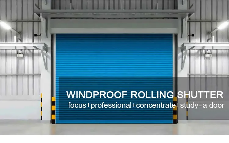 Used Overhead Windproof aluminum rolling shutter patio doors
