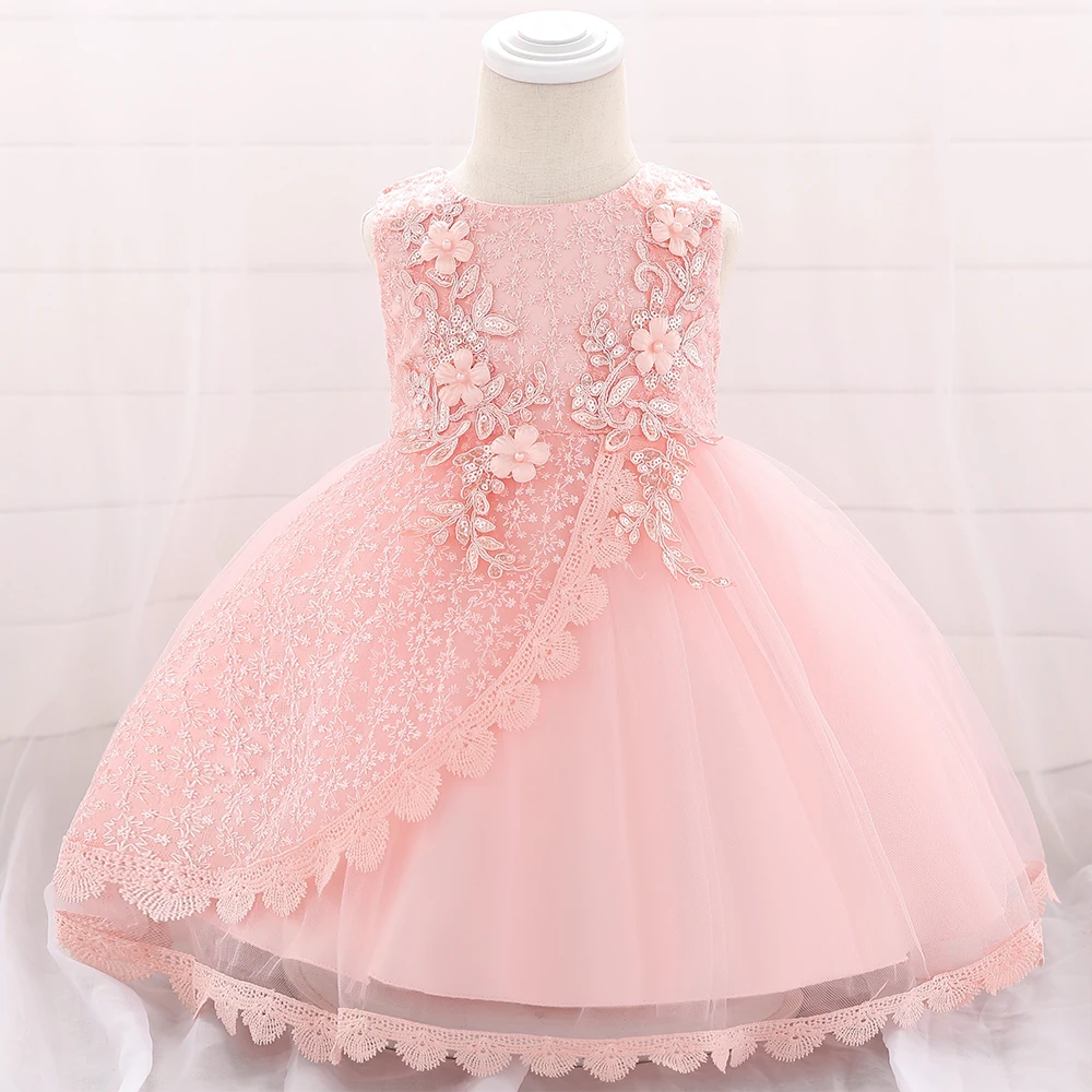 

Hot Selling Children Wears Toddler Girls Sequins Floral Ball Gown Birthday Party Dress L1902XZ