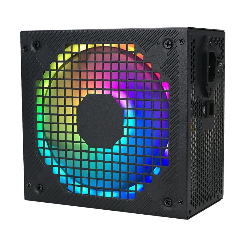 700 Watt Atx Pc Computer Power Supply 12V Apfc Psu With 140mm RGB Fan
