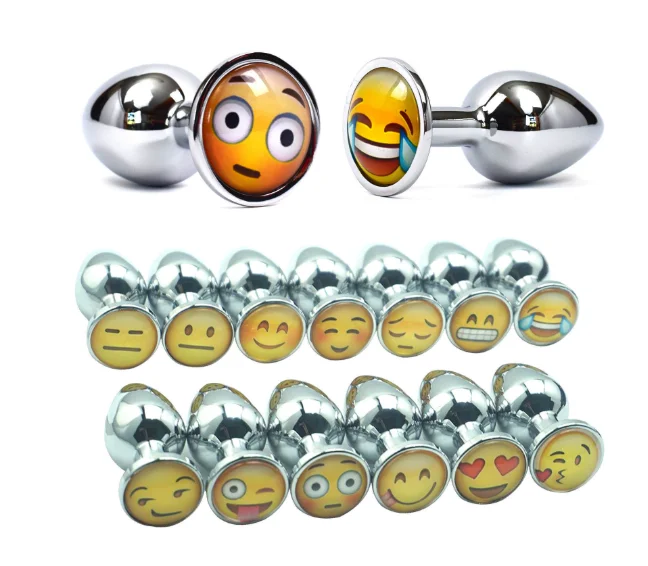 Small Medium Large Size Round Princess ButtPlug With Emoji Role Play Game A...