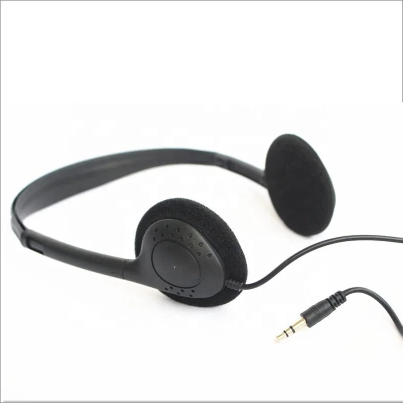 

Shenzhen factory disposable cheap headset low cost headphone for schools hospitals airlines trains