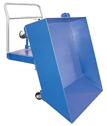 Beacon Low Profile Parts Hoppers; Volume (Cubic yards): 1/2; Capacity (LBS): 1,500; Overall Size (W x D x H): 48-1/2" x 57" x 18"; Usable Size (W x D x H): 48" x 49" x 12"; Net Wt. (LBS): 384; Model# BHOP-LP
