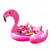 6people seat 15ft Big size pool Inflatable Island Pink Flamingo float for family water fun