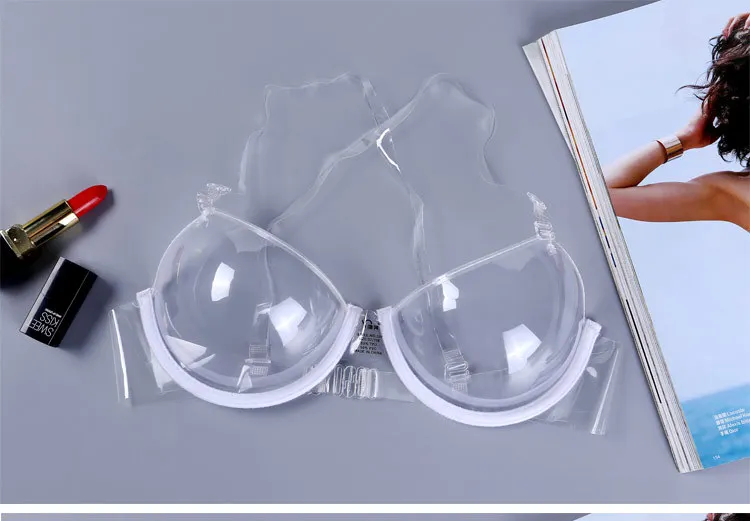 Transparent bra wash free invisible bra plastic underwear nude bra
