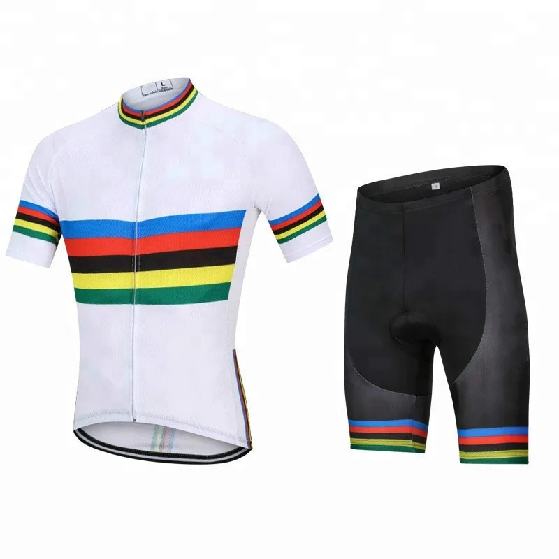 

High Quality Custom Sublimated Coolmax Short Sleeve Bicycle Clothing Cycling Wear Cycling Jersey and Cycling Shorts Set, Customized color