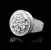 2014 bling fine jewelry zircon paved cool fashion boys silver rings