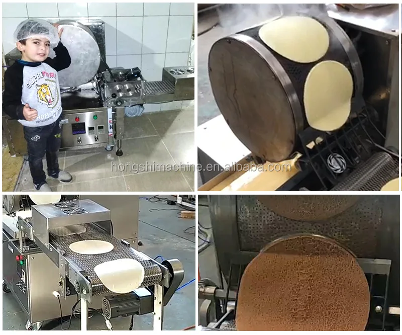 Automatic Ethiopia Injera Bread Maker Spring Roll Sheet Making Machine