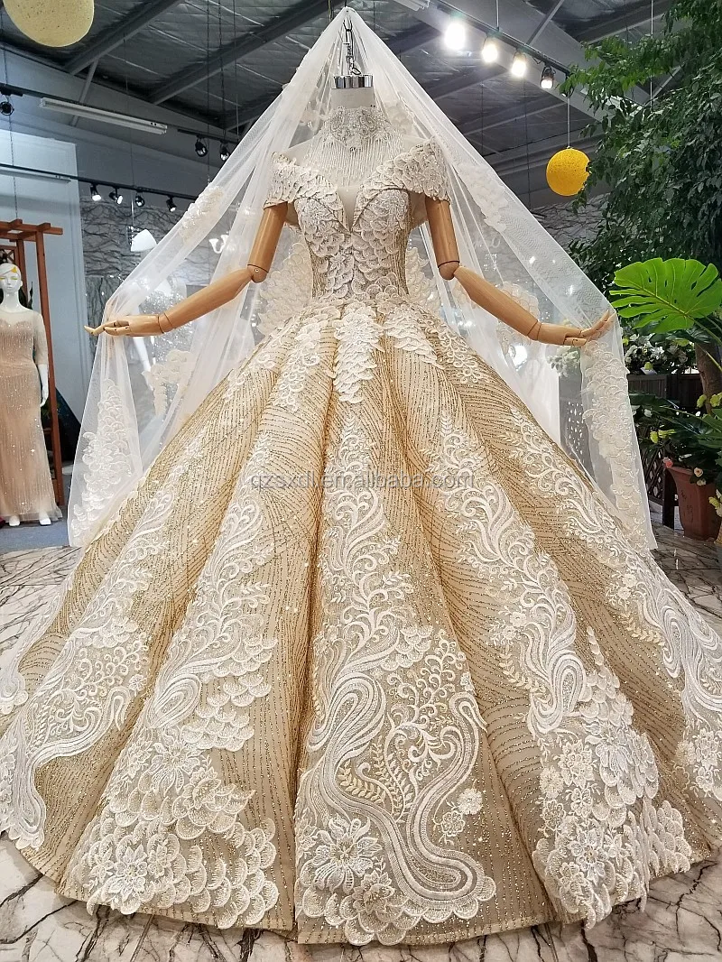 princess cut wedding gown