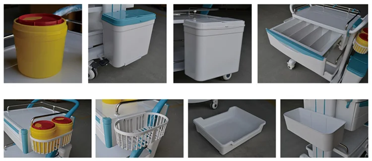 Hot sales ABS hospital medical treatment crash trolley cart for sales