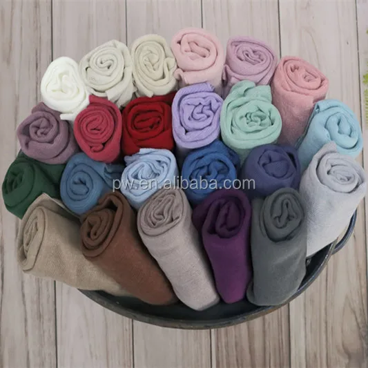 

Jersey stretch wrap Newborn photography props Newborn stretch knit wraps Baby swaddle blanket backdrop photo props layer fabric, Total 20 colors