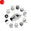 OEM Inflatable Rubber Fishing Boat Rowing Boat with Aluminum Floor