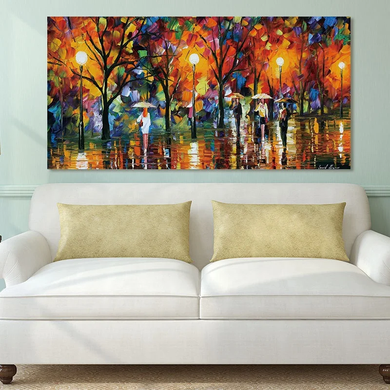 Drop Shipping Abstract Light Umbrella Canvas Painting Wall Art