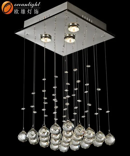 Little clear crystal decorative pendant square base conservatory lighting Brazil hot sales pendant lamp om756