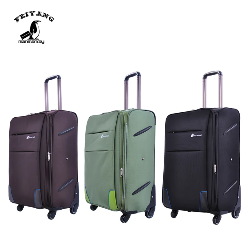 

Soft luggage trolley bag oxford customized logo suitcase high quality oxford fabric luggage, Variety