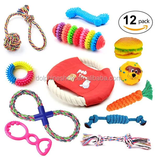 Fashion 12 Pack Dog Toy Play Sets For Pet 2017 Various Low Moq Cheap