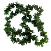 Green color artificial leaves plant phododendron artificial vine leaves for garden wall decoration