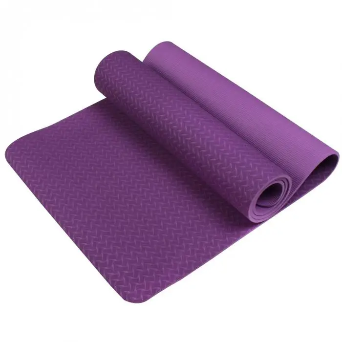 

single color TPE yoga mat gym exercise, Green;grey;purple