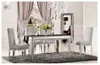 Furniture restaurant sword shape legs marble dining table DH-1422