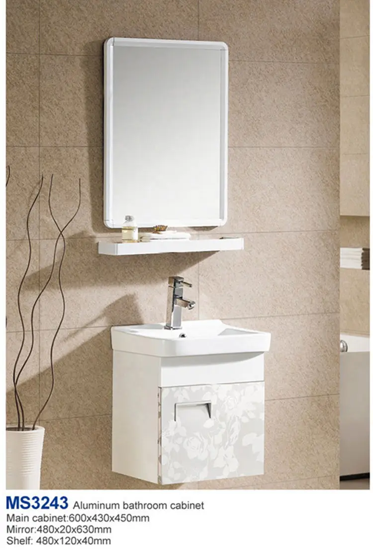 Sanitary Ware Aluminum Bathroom Wash Basin Cabinet