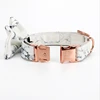 free sample 16 years factory rose gold metal buckle hardware hemp dog collar